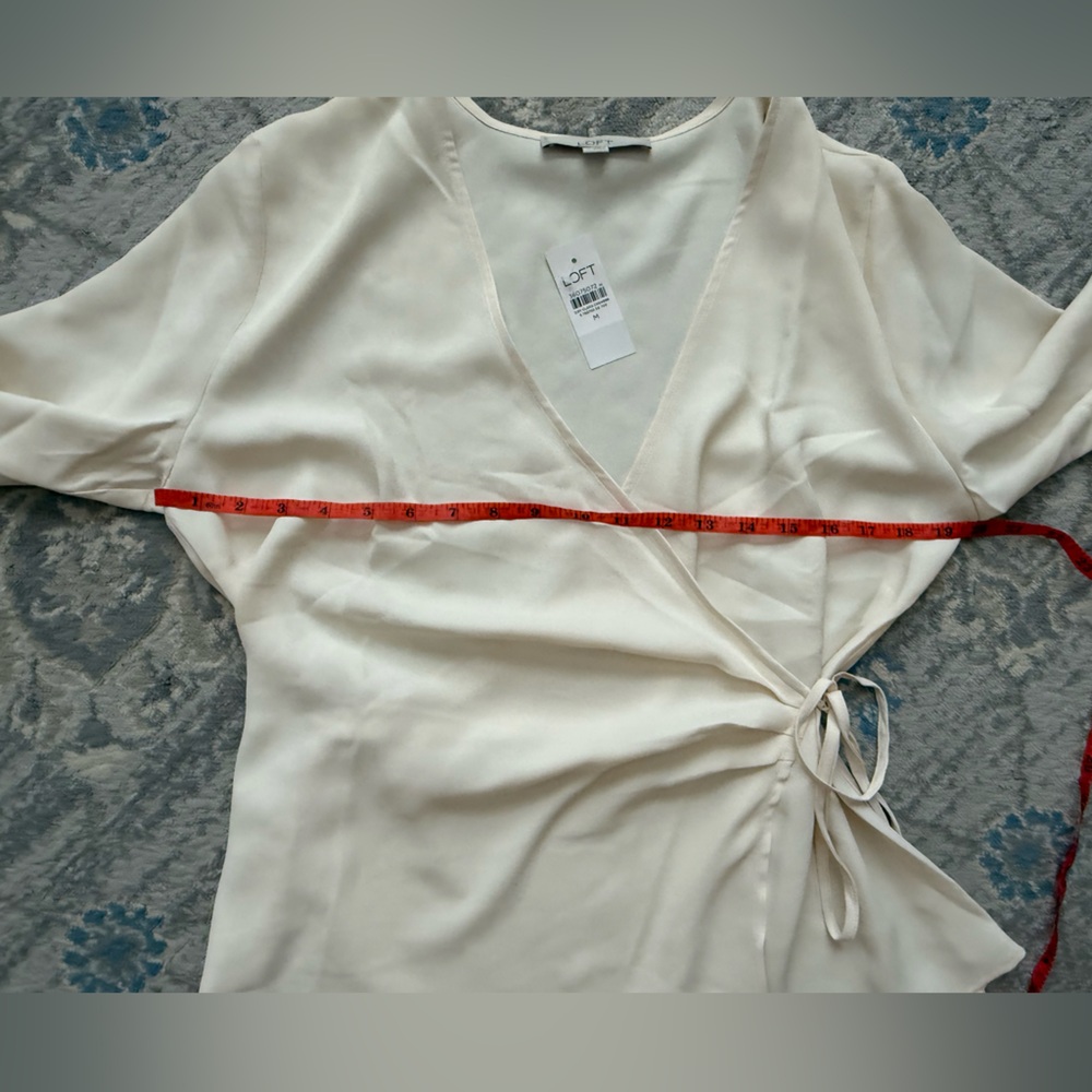 Loft Cream, Wrap Blouse NWT - Picture 11 of 14